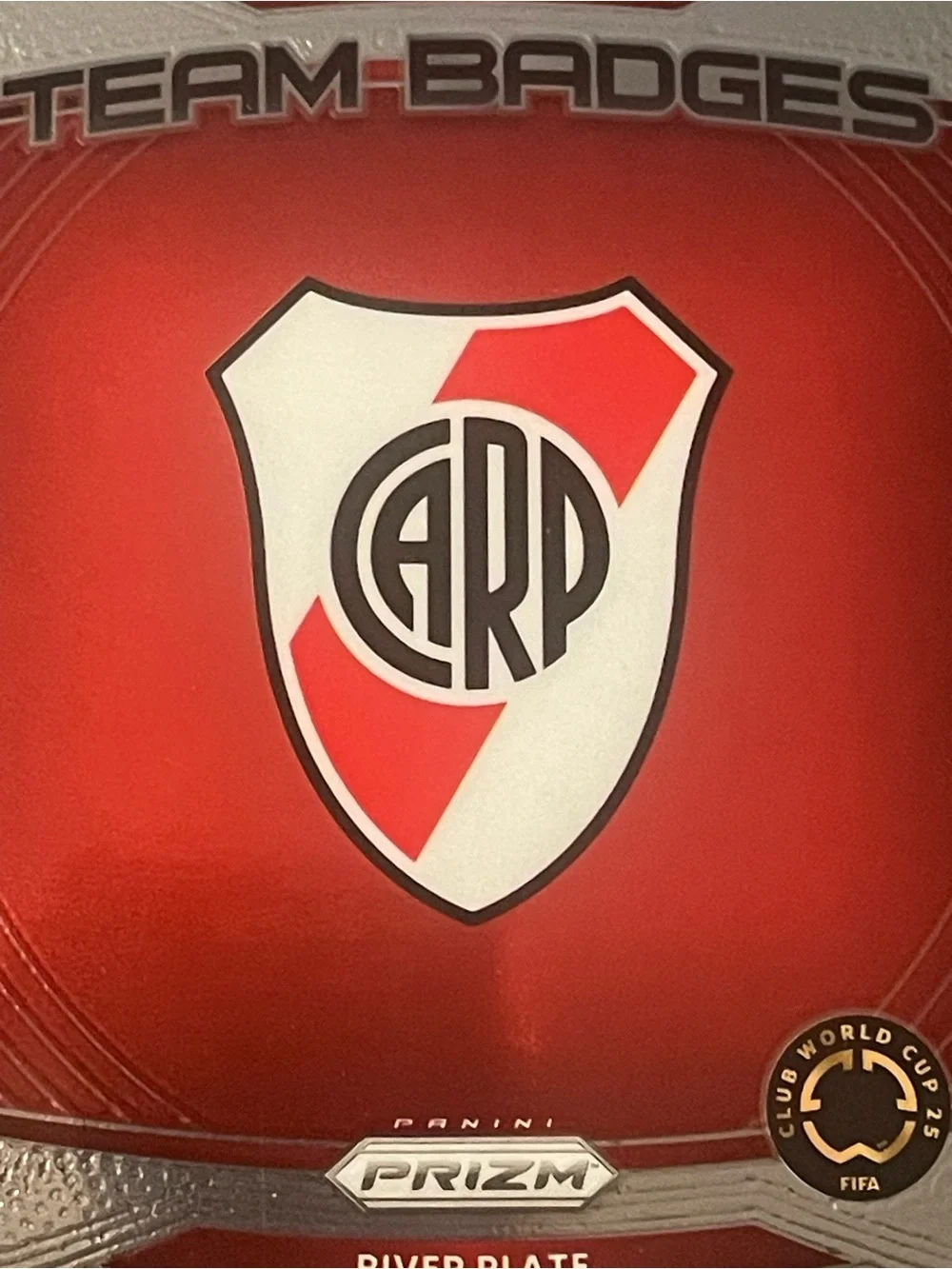 2025 Panini Prizm FIFA Club World Cup #18 River Plate Team Badge Card